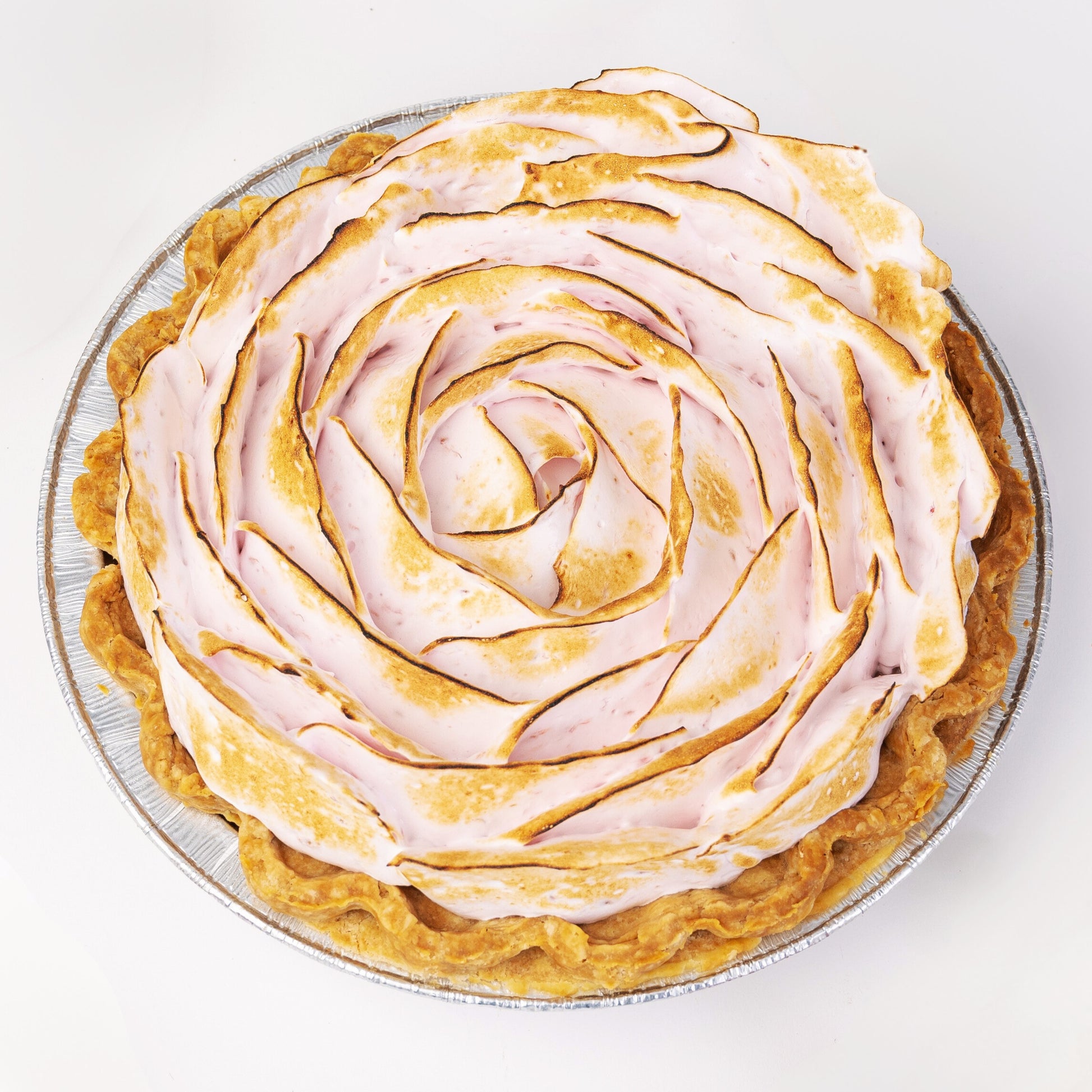 Lemon Raspberry Meringue Pie