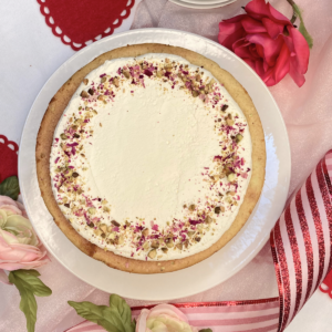 Pistachio Cardamom Rose Cheesecake